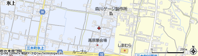 香川県木田郡三木町氷上558周辺の地図