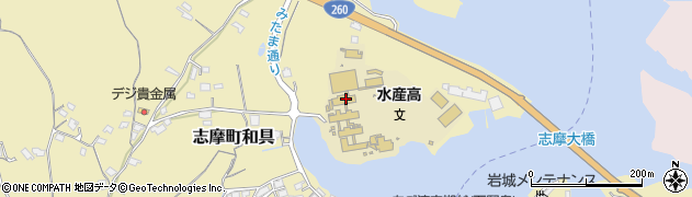 水産高校　事務室周辺の地図