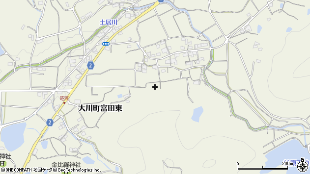 〒761-0903 香川県さぬき市大川町富田東の地図