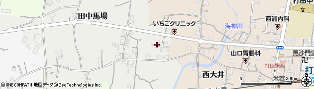 和歌山県紀の川市田中馬場周辺の地図