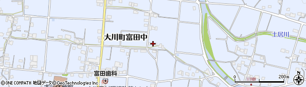 香川県さぬき市大川町富田中周辺の地図