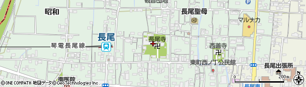 補陀落山長尾寺周辺の地図
