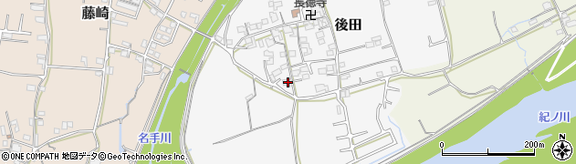 和歌山県紀の川市後田162周辺の地図