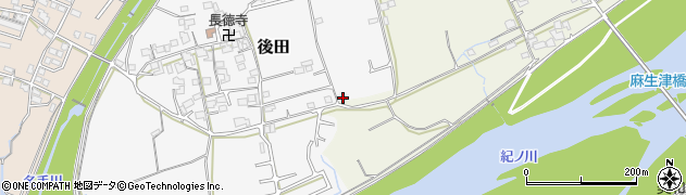 和歌山県紀の川市後田238周辺の地図