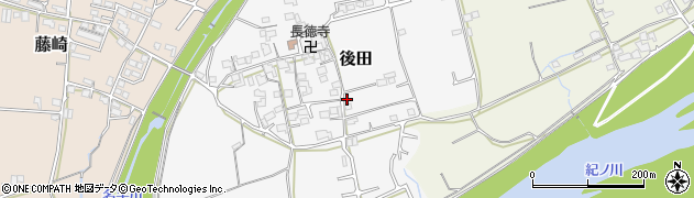和歌山県紀の川市後田188周辺の地図