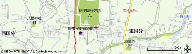 和歌山県紀の川市東国分584周辺の地図