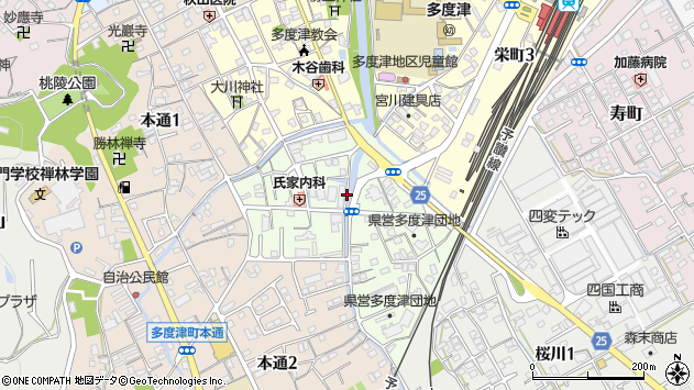 〒764-0013 香川県仲多度郡多度津町京町の地図