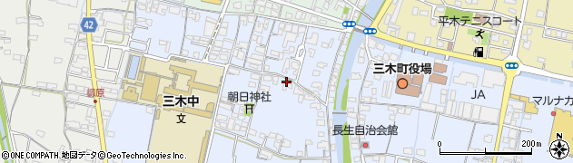 香川県木田郡三木町氷上185周辺の地図