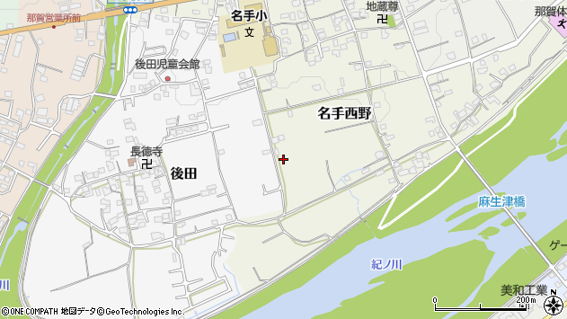 〒649-6621 和歌山県紀の川市名手西野の地図