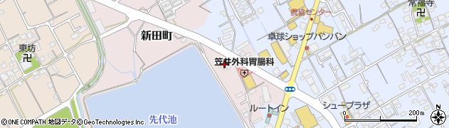 香川県丸亀市新田町21周辺の地図