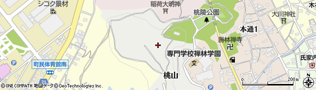 香川県仲多度郡多度津町桃山周辺の地図