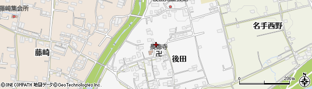 和歌山県紀の川市後田87周辺の地図