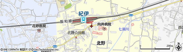 紀伊駅前周辺の地図