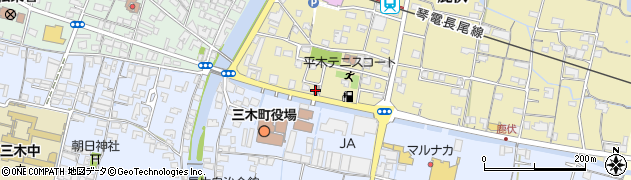 平木郵便局周辺の地図