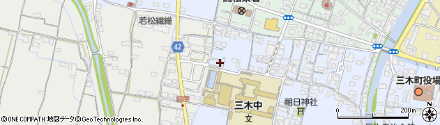 香川県木田郡三木町氷上25周辺の地図