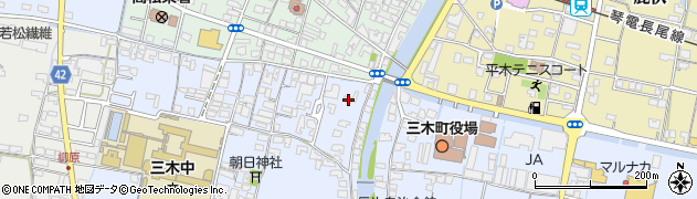 香川県木田郡三木町氷上223周辺の地図