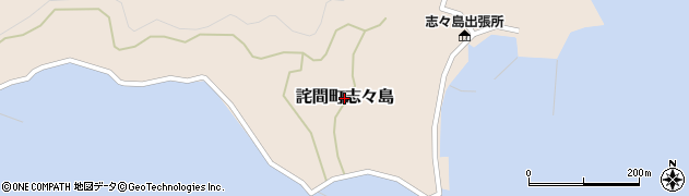 香川県三豊市詫間町志々島周辺の地図