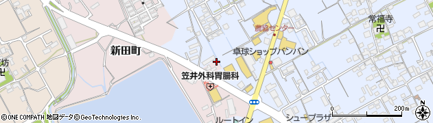 香川県丸亀市新田町17周辺の地図