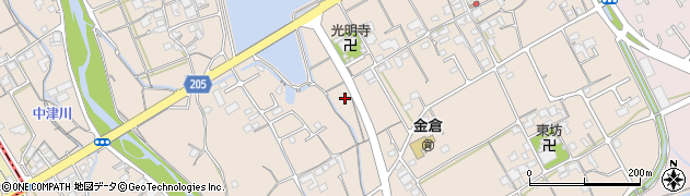 香川県丸亀市金倉町周辺の地図