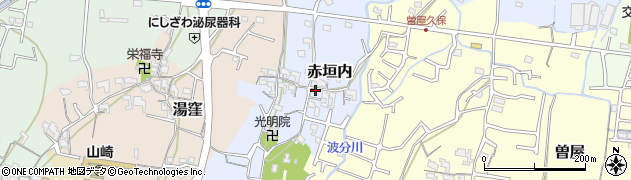 和歌山県岩出市赤垣内周辺の地図