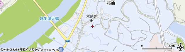 和歌山県紀の川市北涌周辺の地図