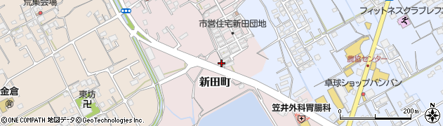香川県丸亀市新田町38周辺の地図