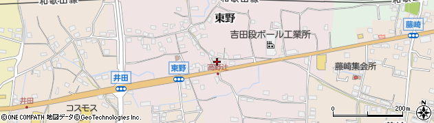 和歌山県紀の川市東野105周辺の地図