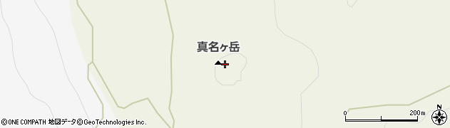 真名ケ岳周辺の地図
