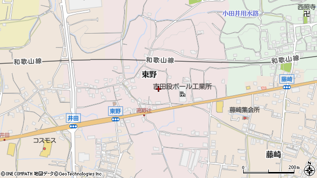〒649-6542 和歌山県紀の川市東野の地図