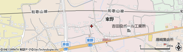 和歌山県紀の川市東野100周辺の地図