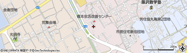 香川県丸亀市新田町123周辺の地図
