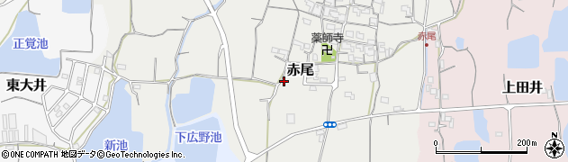 和歌山県紀の川市赤尾周辺の地図