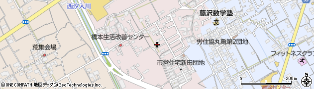 香川県丸亀市新田町100-9周辺の地図
