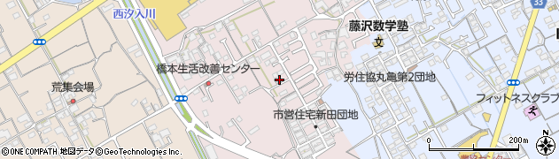 香川県丸亀市新田町100周辺の地図
