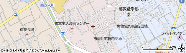 香川県丸亀市新田町100-8周辺の地図