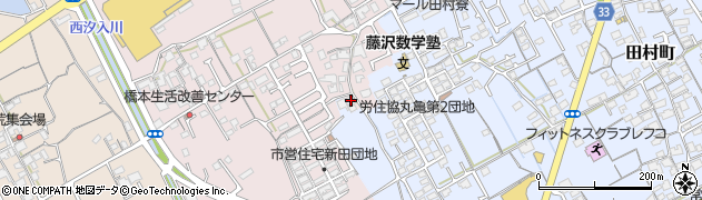 香川県丸亀市新田町72周辺の地図