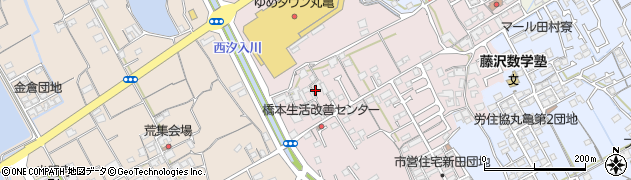香川県丸亀市新田町196周辺の地図