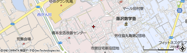 香川県丸亀市新田町95-8周辺の地図