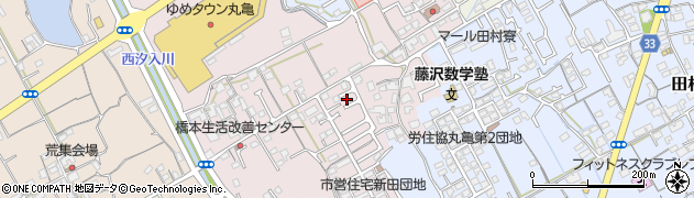 香川県丸亀市新田町96-4周辺の地図