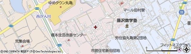 香川県丸亀市新田町95周辺の地図