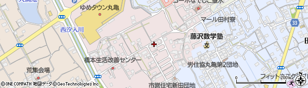香川県丸亀市新田町98周辺の地図