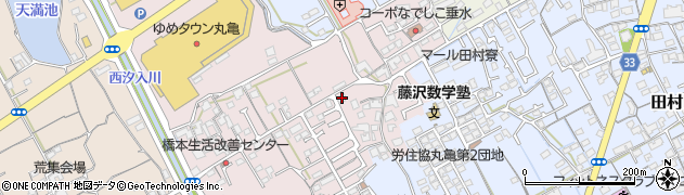 香川県丸亀市新田町90周辺の地図