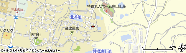 香川県三木町（木田郡）鹿伏周辺の地図