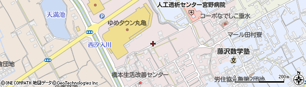 香川県丸亀市新田町周辺の地図