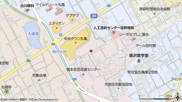 〒763-0055 香川県丸亀市新田町の地図