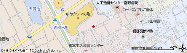 香川県丸亀市新田町周辺の地図