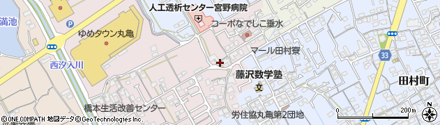 香川県丸亀市新田町222周辺の地図