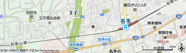 和歌山県紀の川市名手市場47周辺の地図