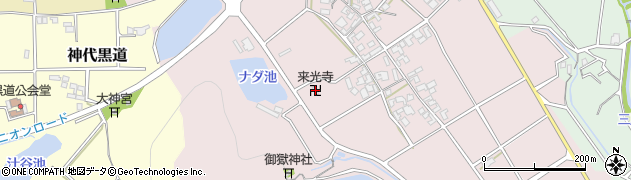 来光寺周辺の地図