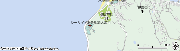 和歌山加太温泉　加太海月周辺の地図